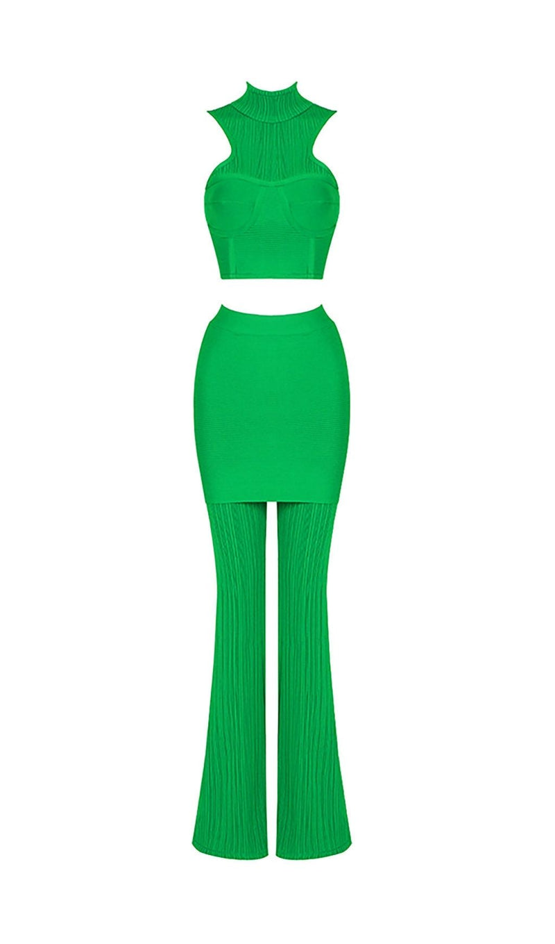 BANDAGE TWO PIECE SET IN GREEN Clothing styleofcb 