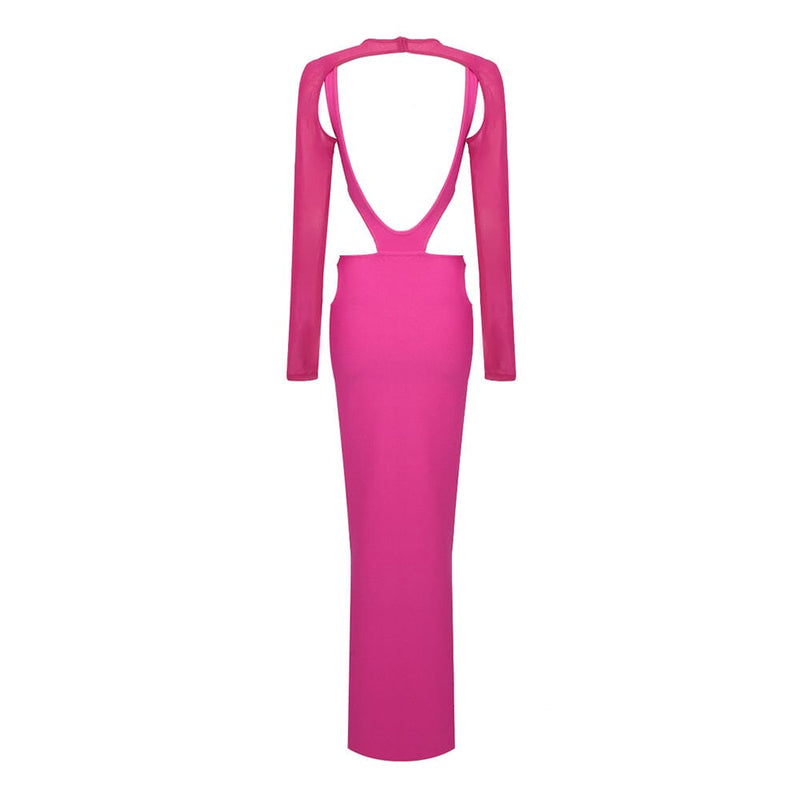CUT OUT HIP WRAP MIDI DRESS IN PINK DRESS styleofcb 