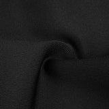 IRREGULAR BANDAGE MIDI DRESS IN BLACK DRESS styleofcb 