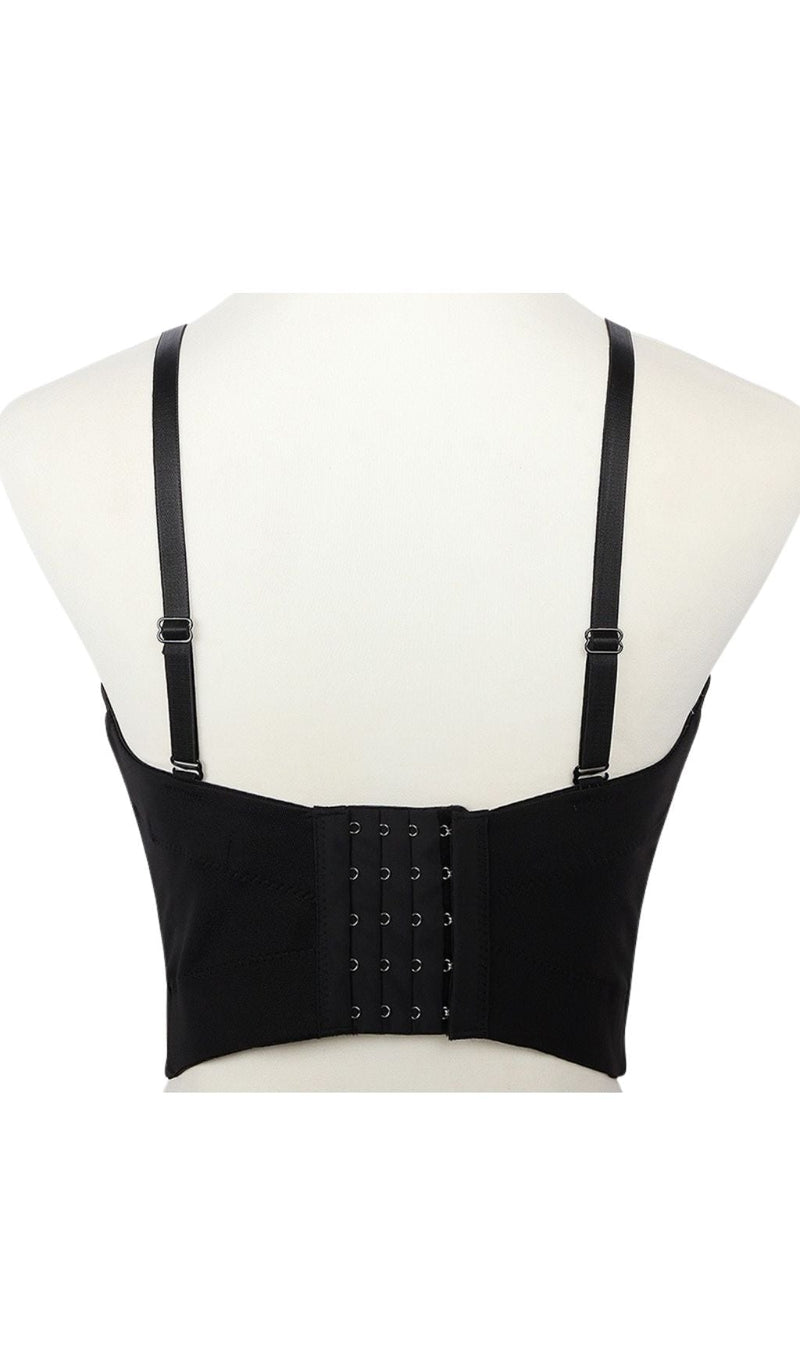 BLACK EMBELLISHED CORSET Shirts & Tops styleofcb 