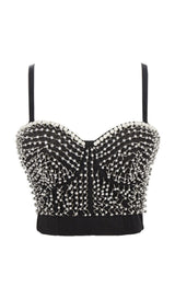 BLACK EMBELLISHED CORSET Shirts & Tops styleofcb 