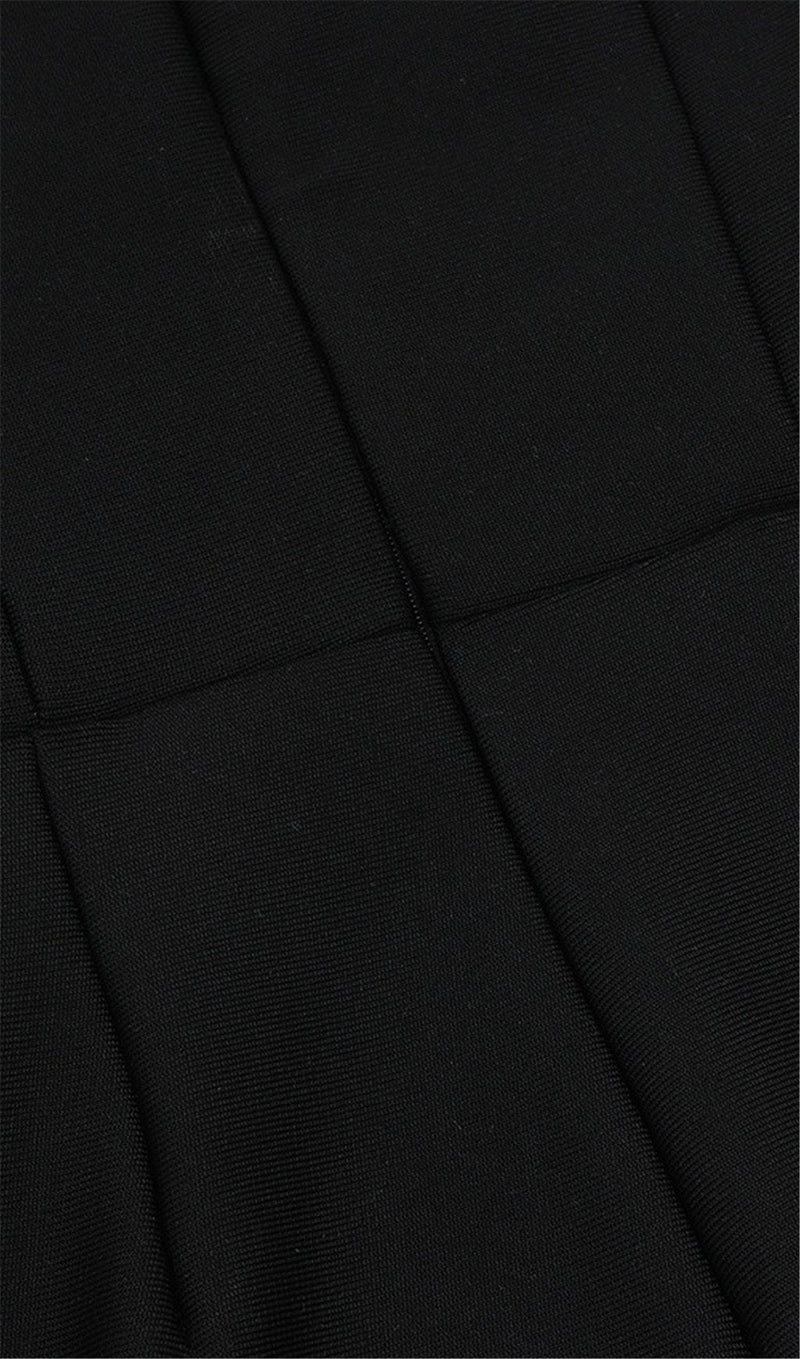 BLACK MESH BANDAGE DRESS