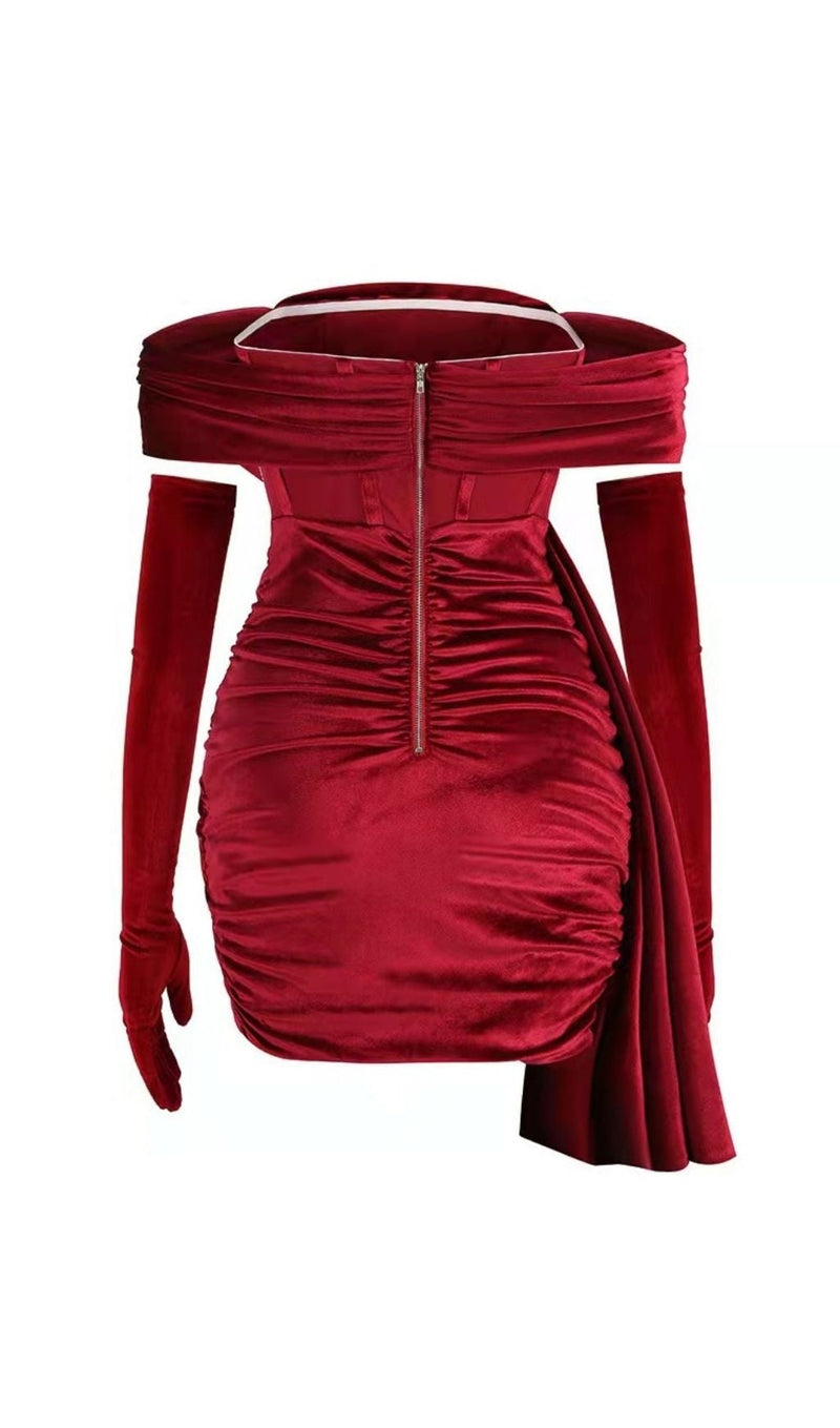 BLUE VELVET CORSET MINI DRESS styleofcb 