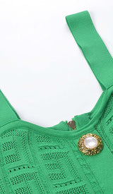 BODYCON KNIT MINI DRESS IN GREEN DRESS STYLE OF CB 