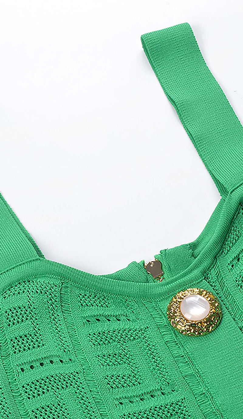 BODYCON KNIT MINI DRESS IN GREEN DRESS STYLE OF CB 