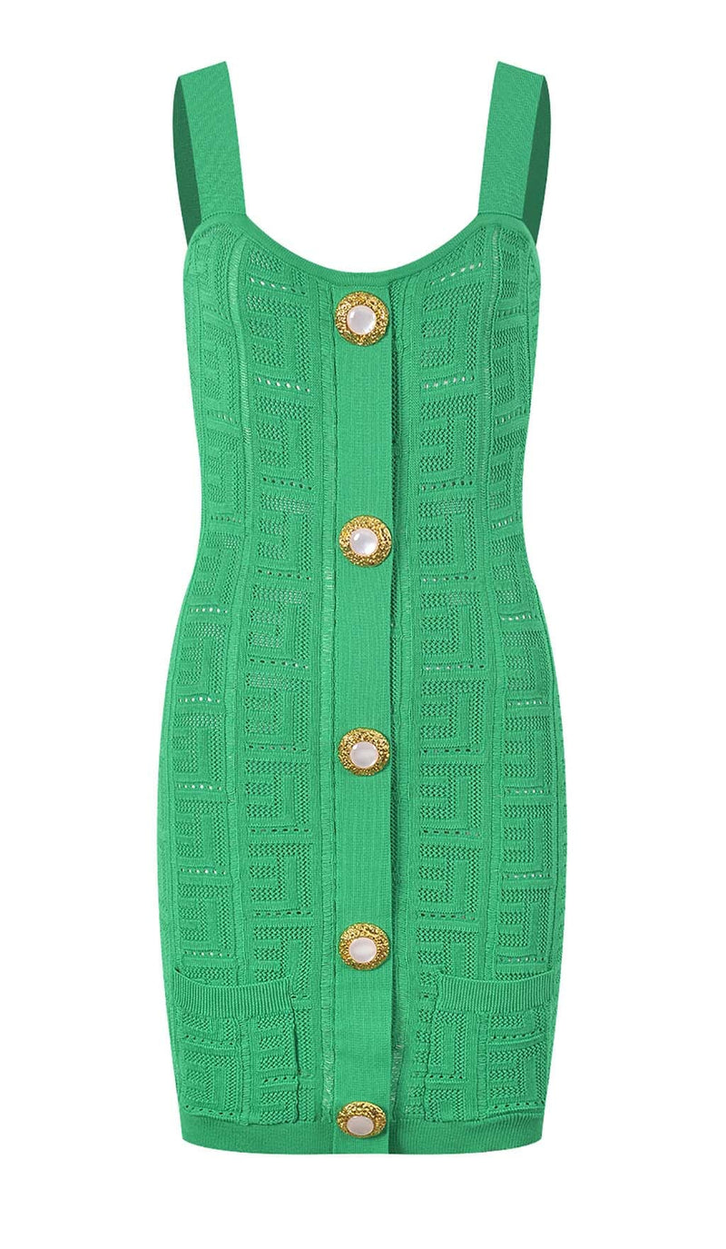 BODYCON KNIT MINI DRESS IN GREEN DRESS STYLE OF CB 