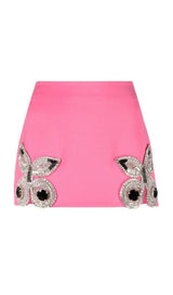 BOW EMBELLISHED CRYSTA TWO PIECE SET DRESS STYLE OF CB 