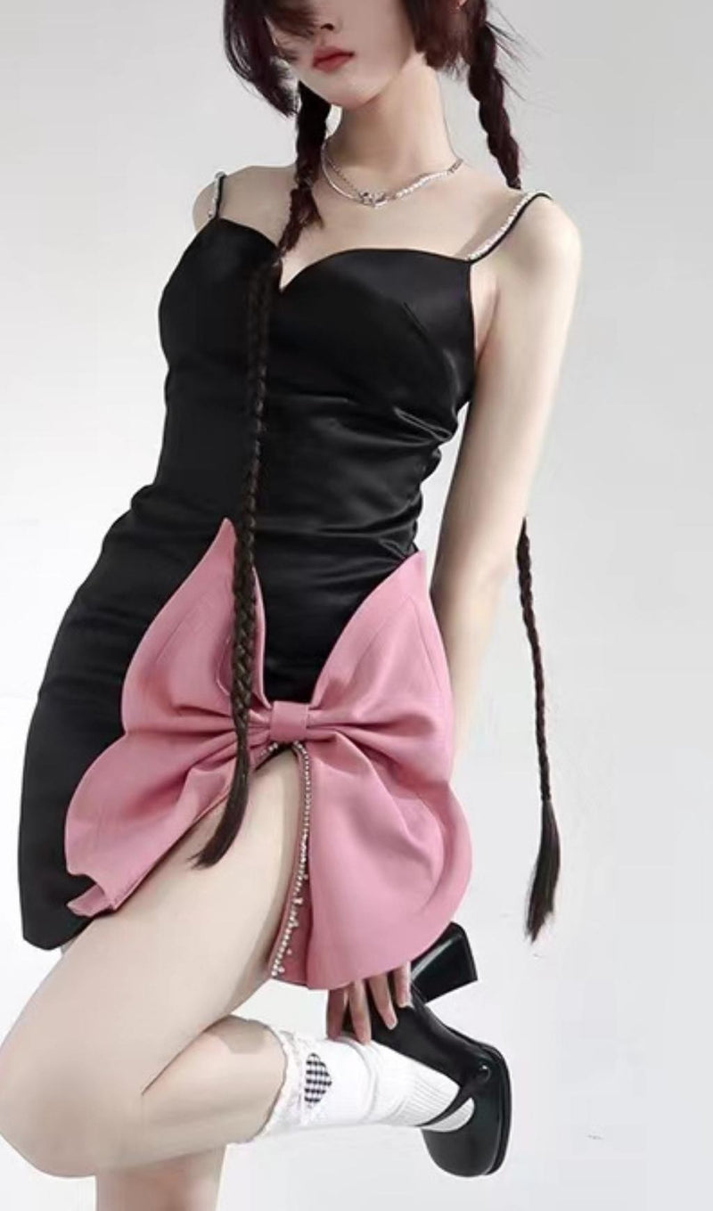 BOWKNOT MINI DRESS IN BLACK Dresses styleofcb 