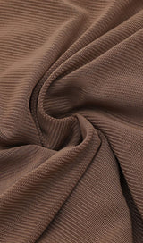 BROWN RUCHED MIDI DRESS Dresses styleofcb 