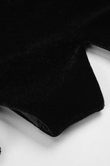 BACKLESS CUT-OUT DETAILED VELVET MIDI DRESS styleofcb 