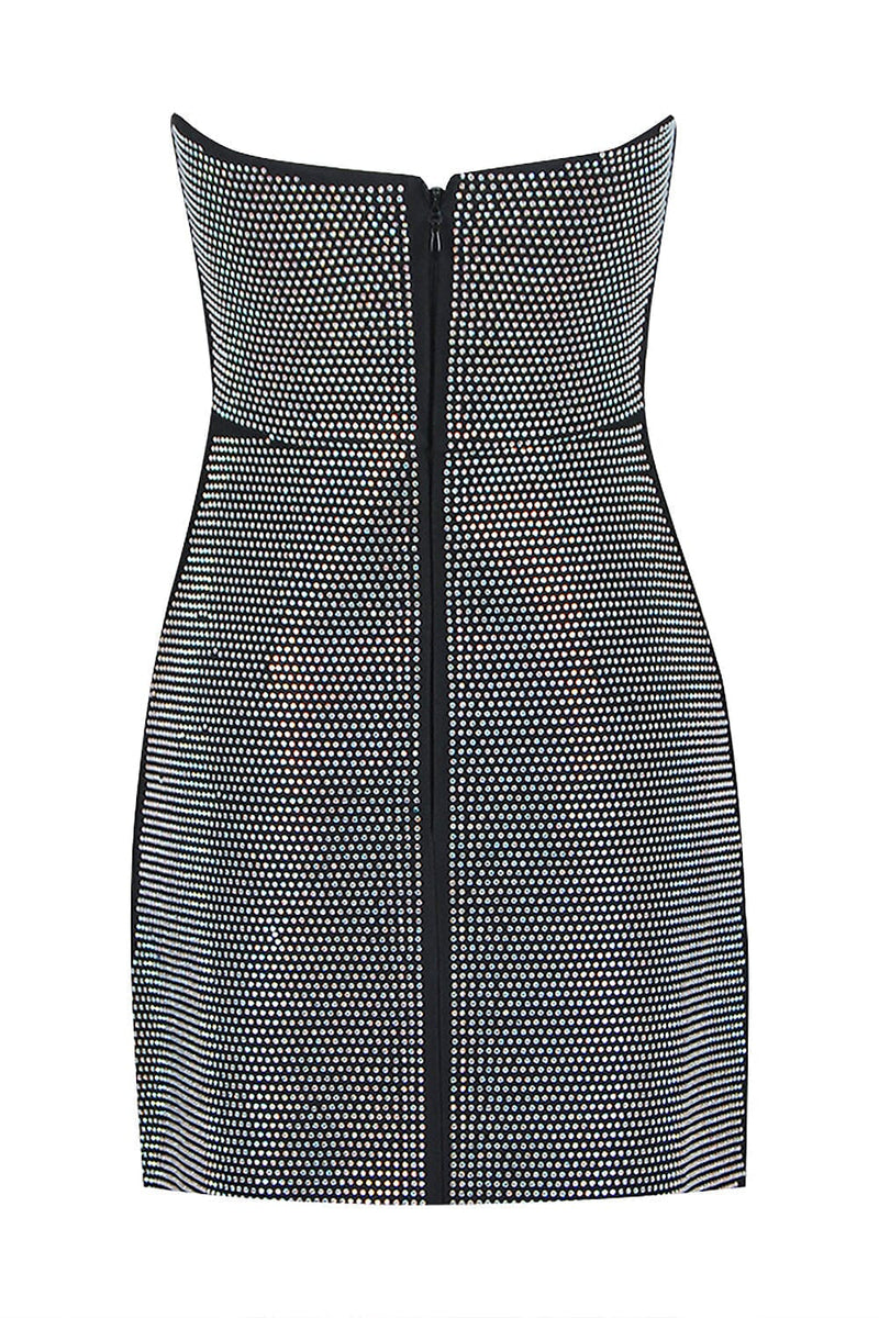 BANDEAU MESH BEADED MINI DRESS Sequins Dress styleofcb 