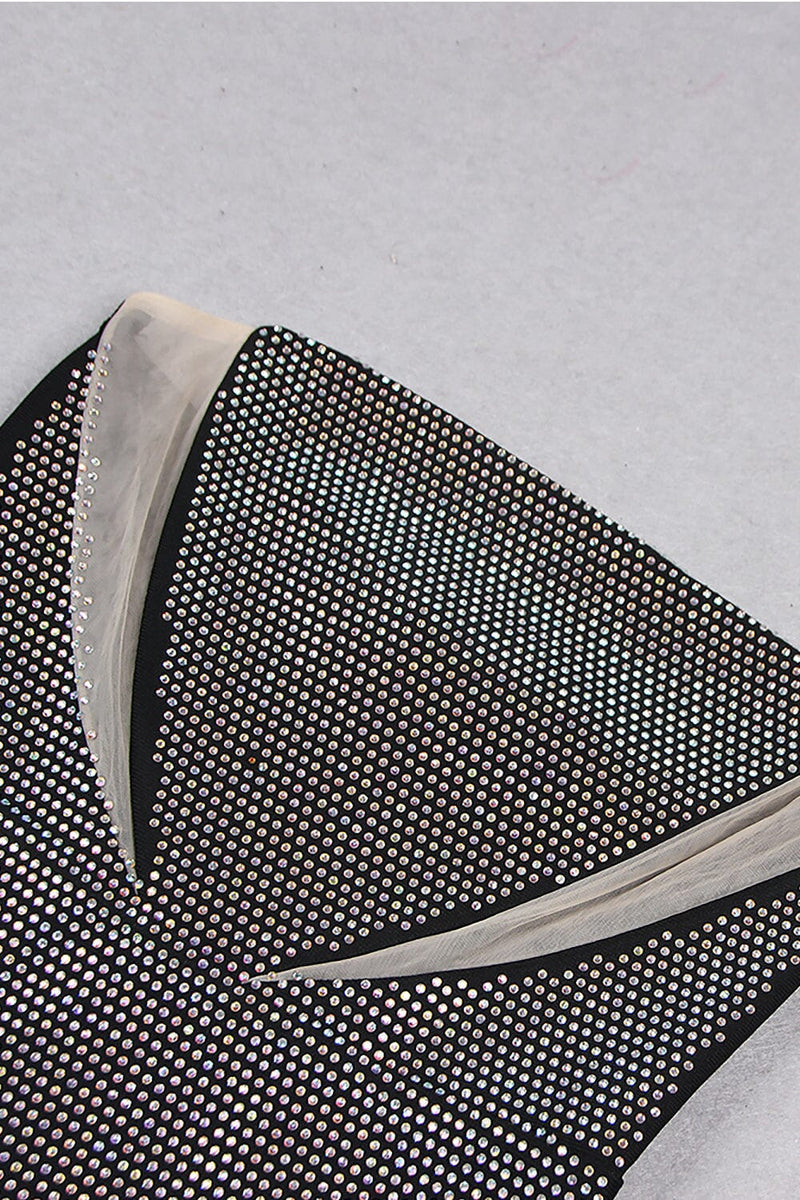 BANDEAU MESH BEADED MINI DRESS Sequins Dress styleofcb 