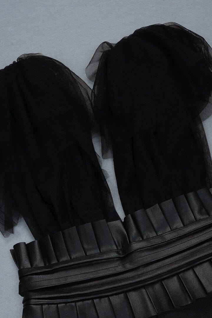 DEEP V NECK SLEEVELESS BACKLESS LACE BOW MESH JUMPSUIT BODYSUITS & JUMPSUITS styleofcb 