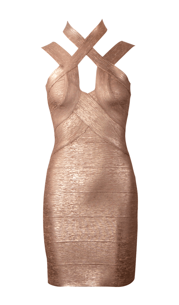 Bronzing bandage dress styleofcb 