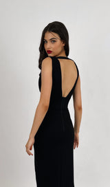 PLUNGE V-NECK MIDI DRESS DRESS styleofcb 