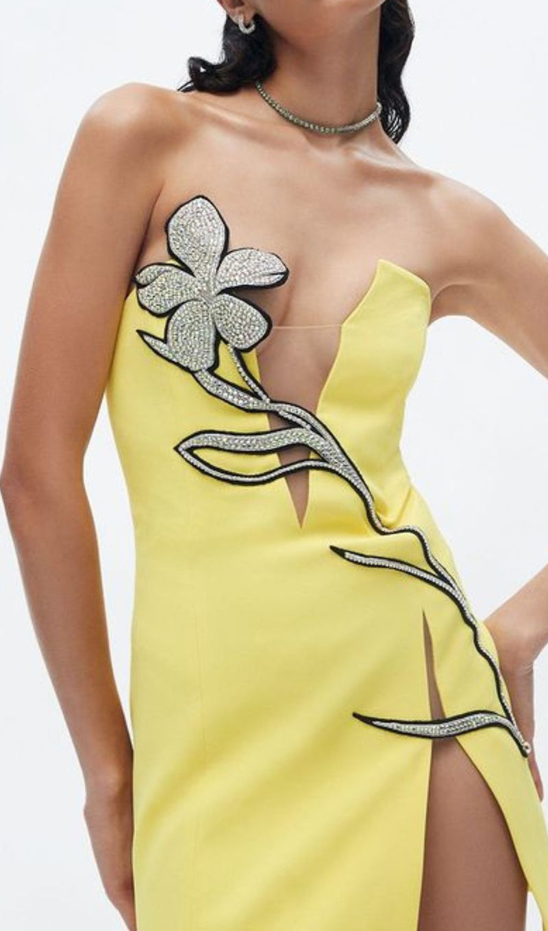CRYSTAL FLOWER MINI DRESS Dresses styleofcb 