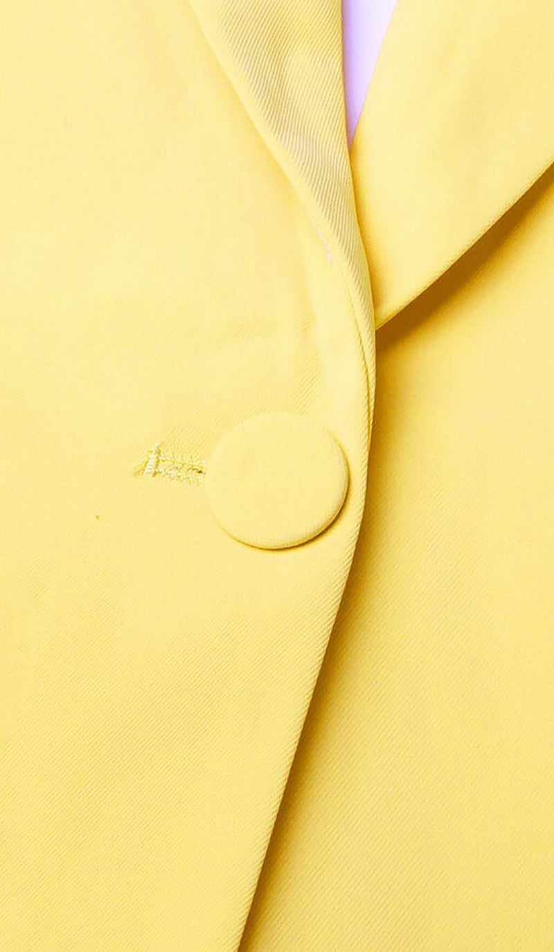 CRYSTAL OPEN BACK JACKET DRESS IN YELLOW DRESS STYLE OF CB 