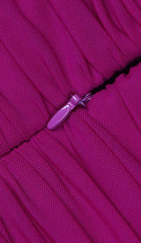 CRYSTAL HALTER NECK MIDI DRESS IN GRAPE DRESS STYLE OF CB 