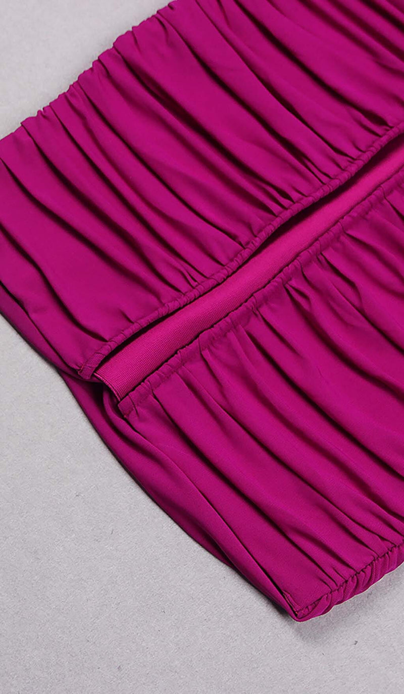 CRYSTAL HALTER NECK MIDI DRESS IN GRAPE DRESS STYLE OF CB 