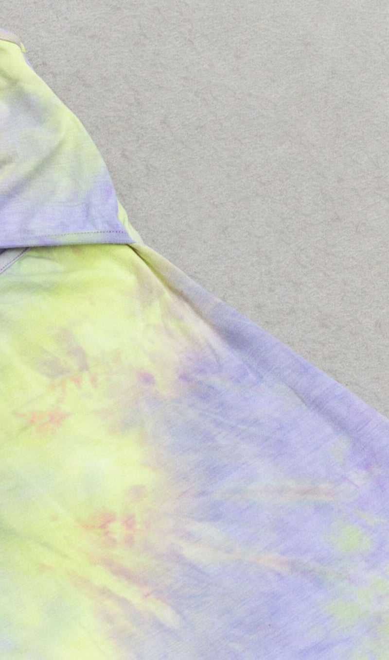 CUT OUT MERMAID HEM DRESS IN MULTI COLOR DRESS sis label 