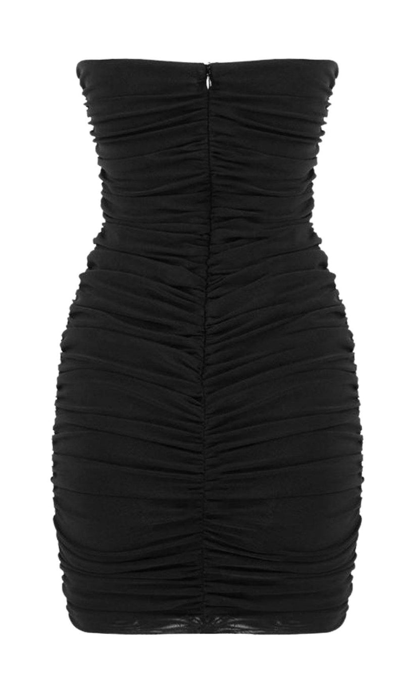 CUT-OUT RUCHED BODYCON MINI DRESS IN WHITE styleofcb 