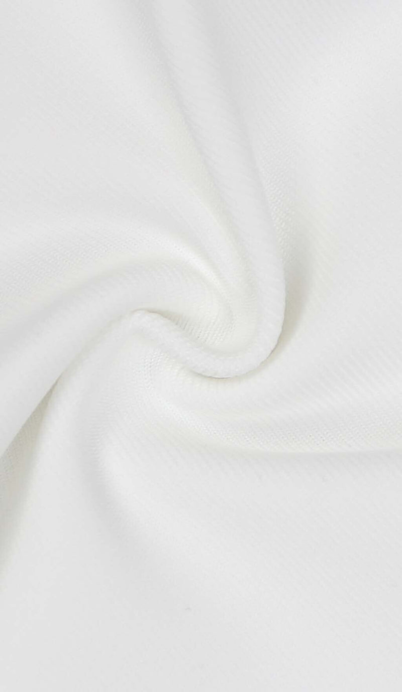 CUTOUT TWO PIECES SUIT IN WHITE DRESS STYLE OF CB 