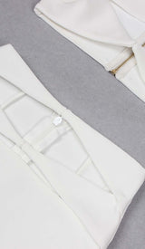 CUTOUT TWO PIECES SUIT IN WHITE DRESS STYLE OF CB 