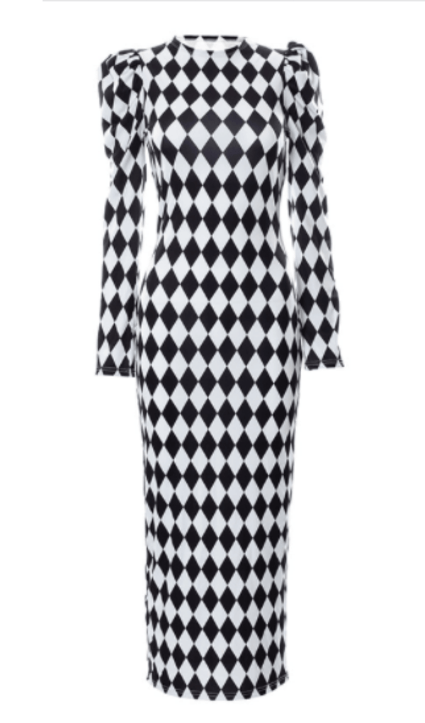 Checked long sleeve hip dress styleofcb 