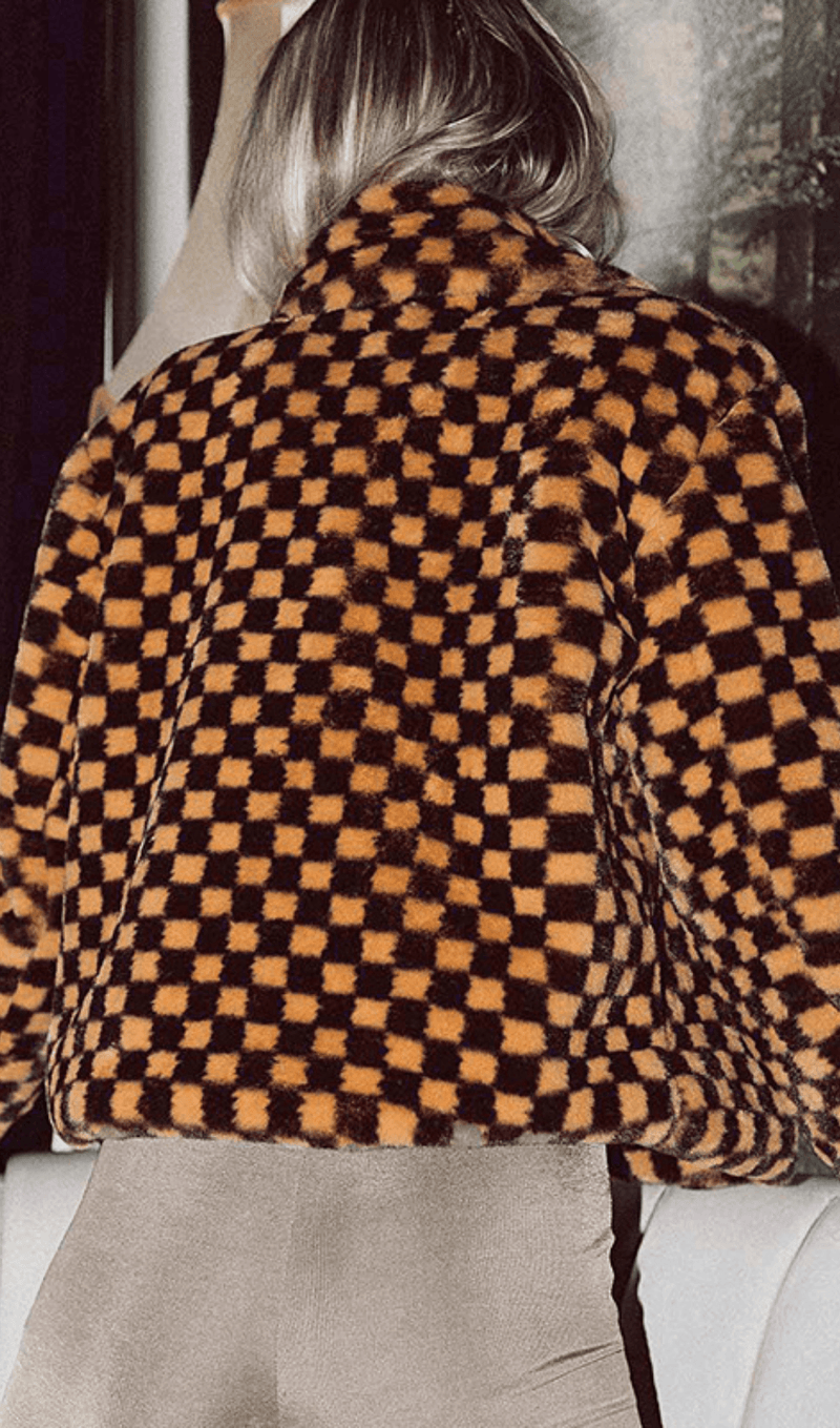 Checkerboard plaid jacket. styleofcb 