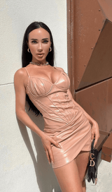 Corset Leather Sling Dress styleofcb 