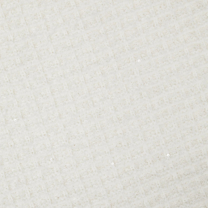 CREAM SEQUIN TEXTURED KNIT SKIRT
