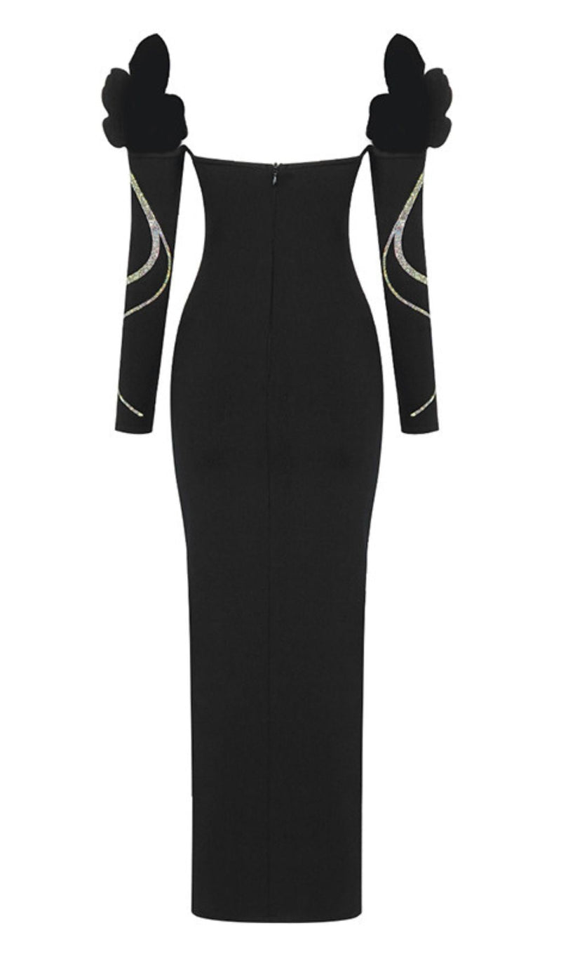 DEEP V MAXI DRESS IN BLACK Dresses styleofcb 