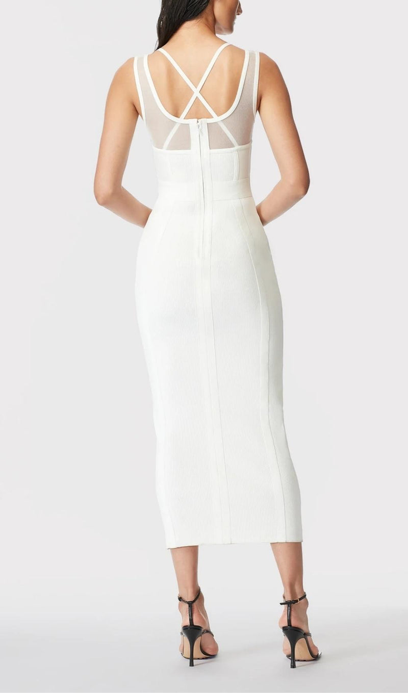 DEEP V MAXI DRESS IN WHITE Dresses styleofcb 