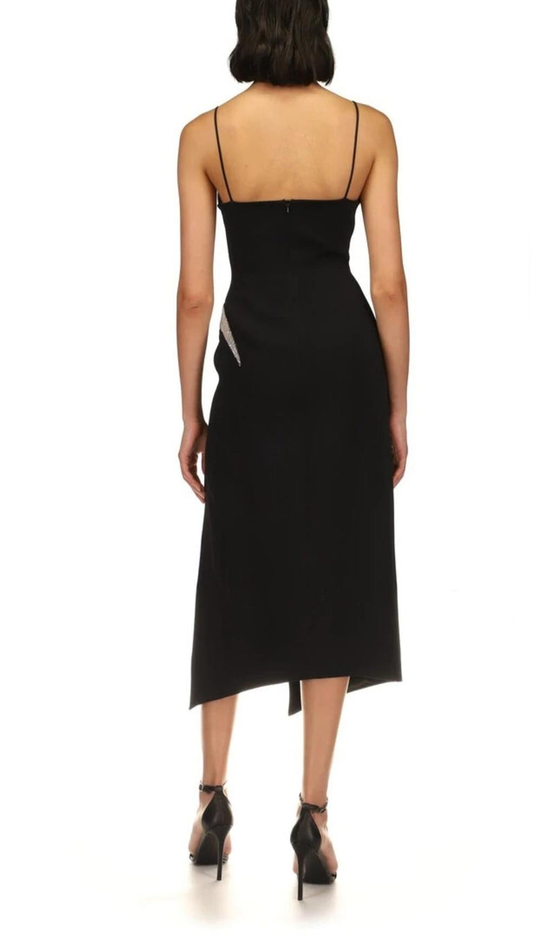 MESH BANDAGE SLIPT MIDI DRESS IN BLACK Dresses styleofcb 
