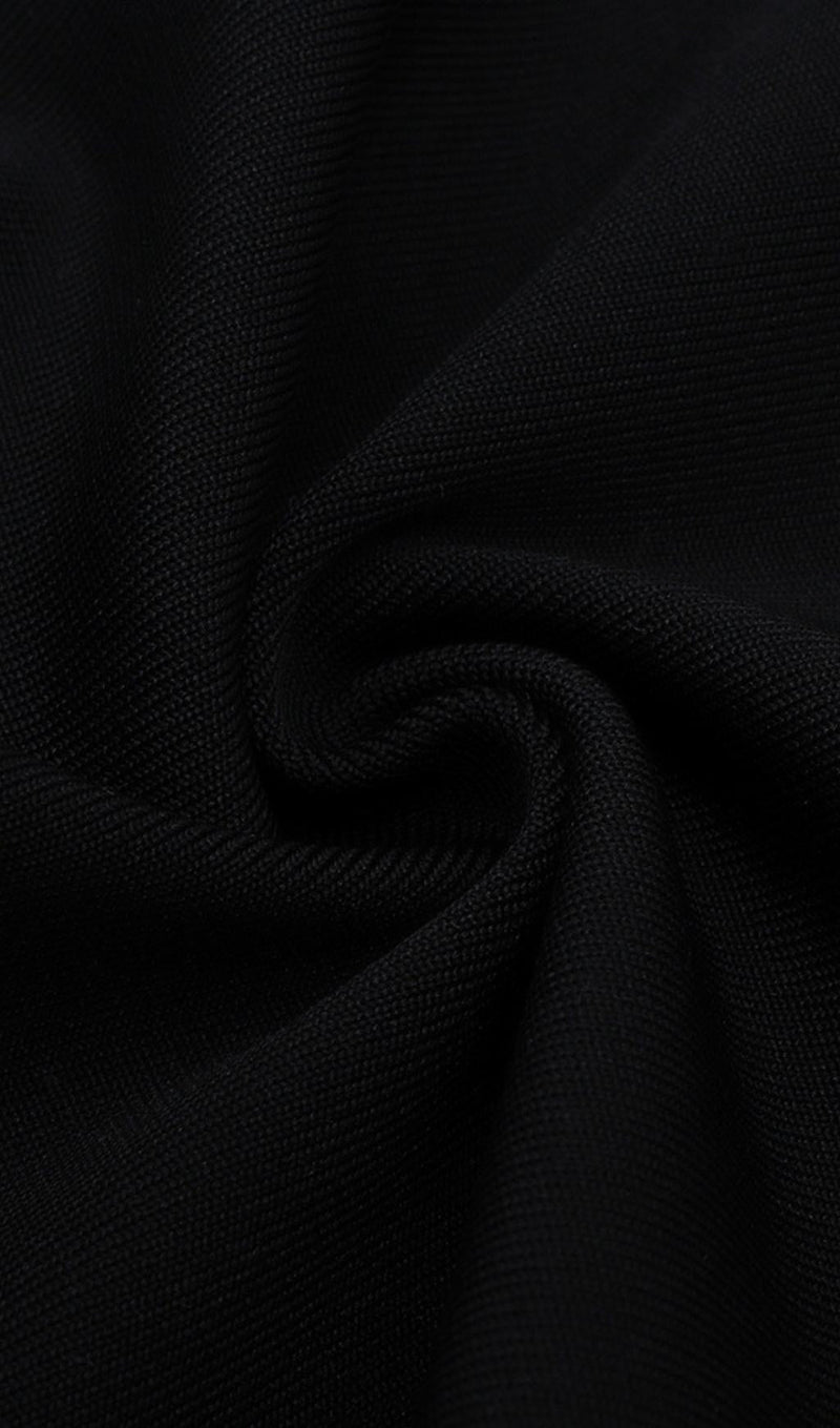 DEEP V MIDI DRESS IN BLACK Dresses styleofcb 