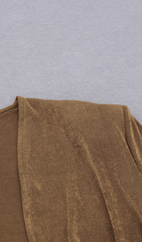 Deep V pleated slim gown styleofcb 