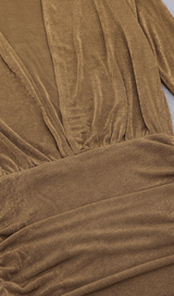 Deep V pleated slim gown styleofcb 