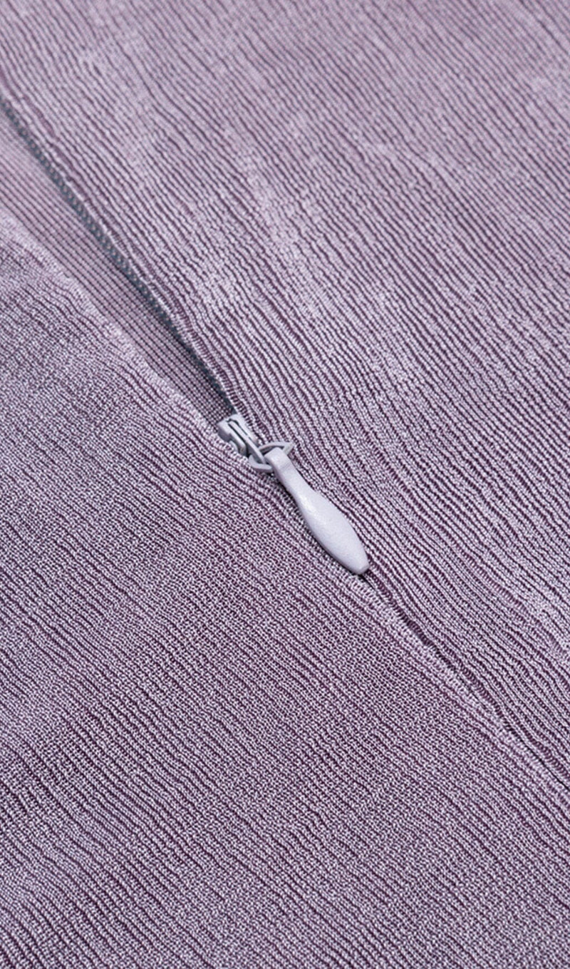 EMBELLISHED BANDAGE MIDI DRESS IN LAVENDER DRESS STYLE OF CB 