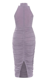 EMBELLISHED BANDAGE MIDI DRESS IN LAVENDER DRESS STYLE OF CB 
