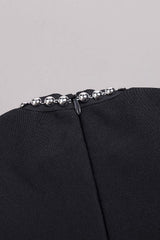 EMBELLISHED CUT OUT MAXI BANDAGE DRESS IN BLACK styleofcb 