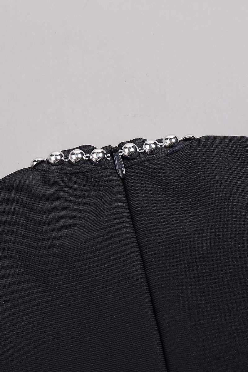 EMBELLISHED CUT OUT MAXI BANDAGE DRESS IN BLACK styleofcb 