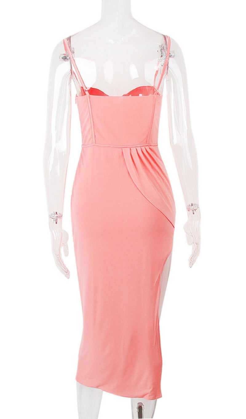 FISHBONE MIDI DRESS IN PINK Dresses styleofcb 