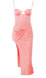 FISHBONE MIDI DRESS IN PINK Dresses styleofcb 