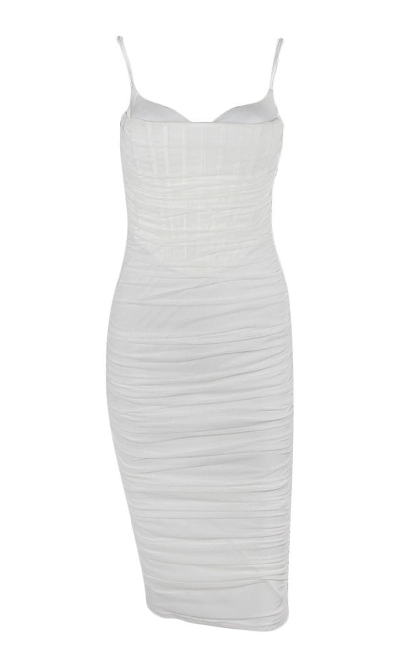 FISHBONE MIDI DRESS IN WHITE Dresses styleofcb XS WHITE 