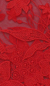 FLORAL CORSET LACE MAIX DRESS IN RED DRESS STYLE OF CB 