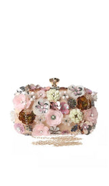 FLORAL ENBROIDERY CLUTCH - BLACK styleofcb PINK 