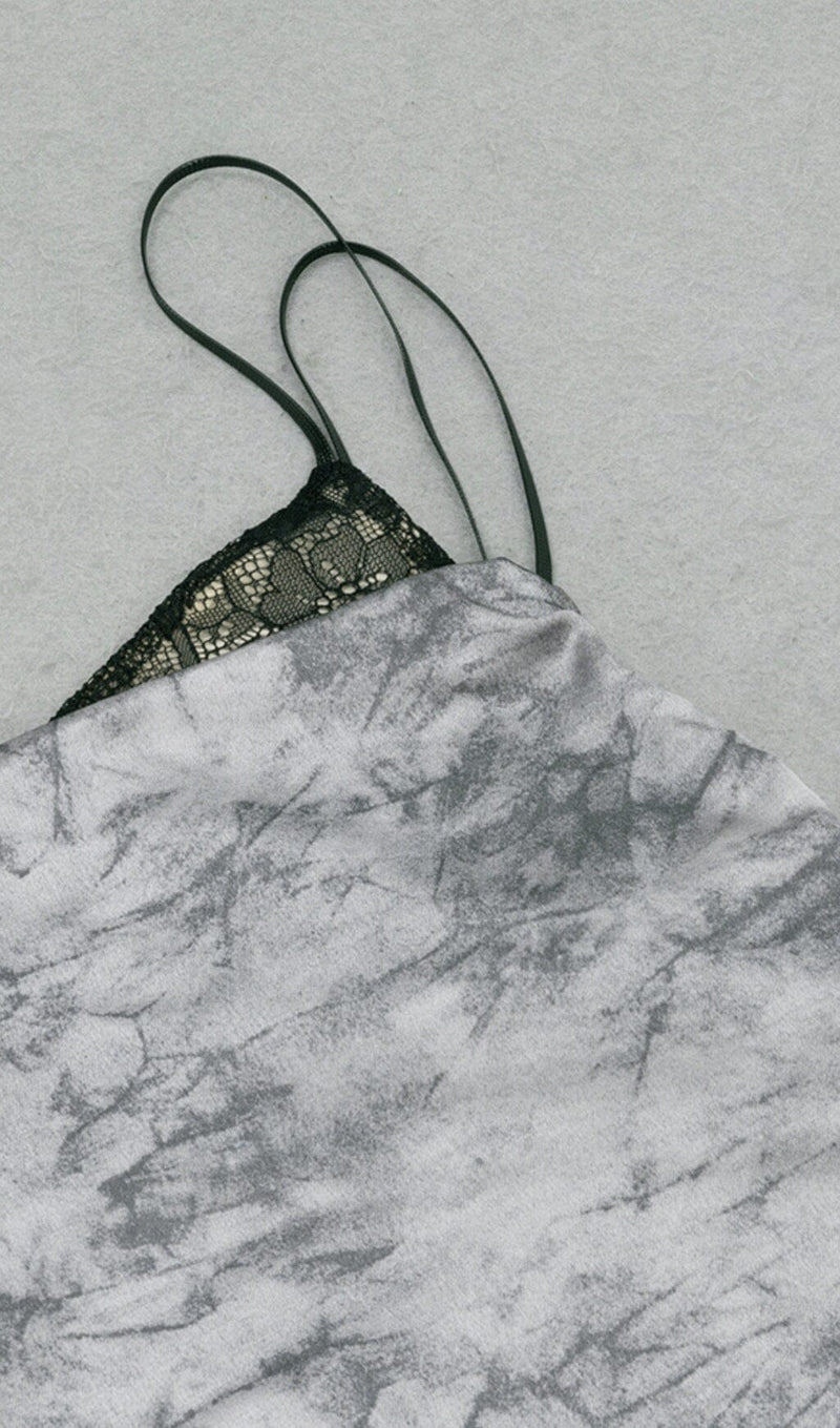 FLORAL BACKLESS MIDI DRESS IN GREY DRESS STYLE OF CB 
