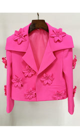 FLORAL TWO-PIECE JACKET DRESS IN RED DRESS STYLE OF CB 