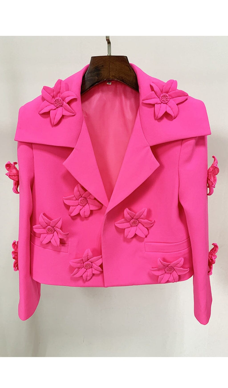 FLORAL TWO-PIECE JACKET DRESS IN RED DRESS STYLE OF CB 