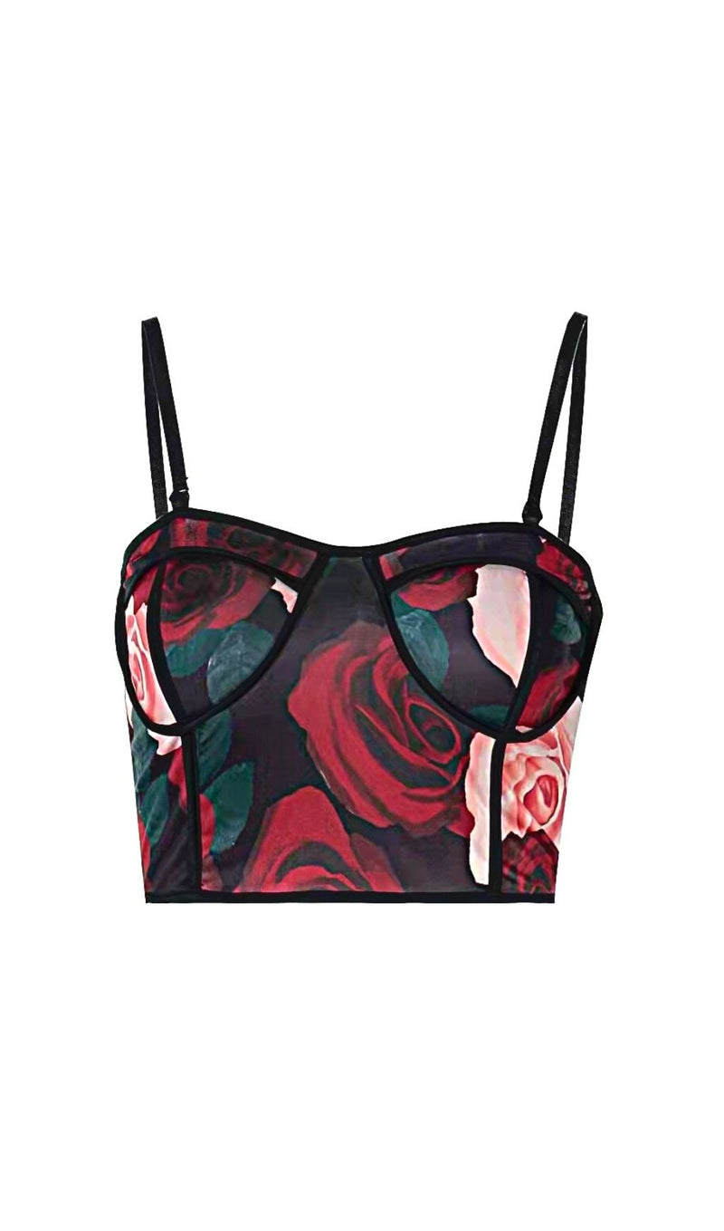 FLOWER PRINT BODYSUIT bodysuit styleofcb S TOP 